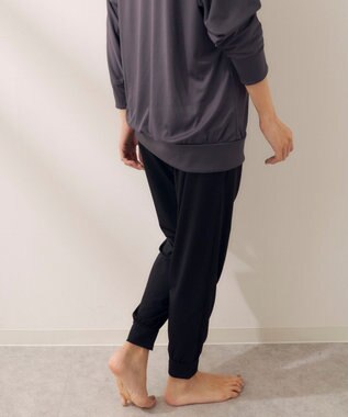 OP／FILA 【Kappa】フィットネスウェア 上下セット 長袖Ｔシャツ＋ロングパンツ ダークグレー