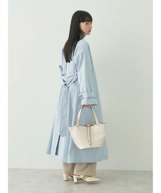 earth music&ecology 着流しロングトレンチ Sax