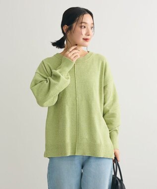 Green Parks ベロアモールリラックスサイズニットプルオーバー Green