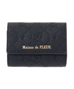 Maison de FLEUR カラーモノグラムウォレット Black