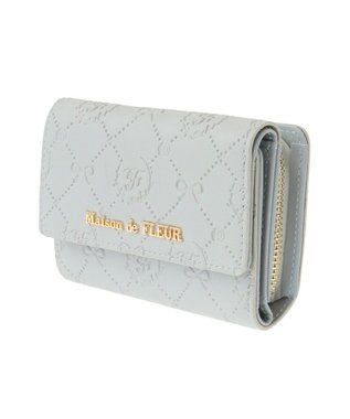 Maison de FLEUR カラーモノグラムウォレット Grayish Blue