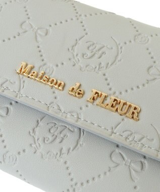 Maison de FLEUR カラーモノグラムウォレット Grayish Blue