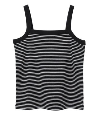 earth music&ecology ＳＥＴ２点リブアンサンブル Border Black