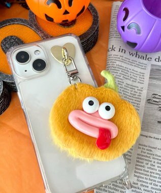WEGO ミニぺろりんパンプキンモンスターぬいぐるみキーホルダー オレンジ