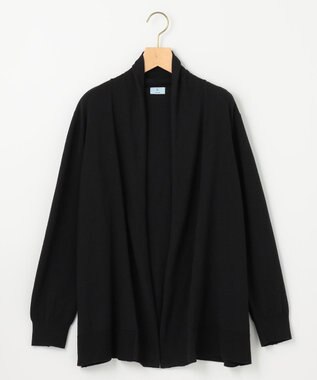 組曲 L 【WEB限定】セミウーステッド ニットカーディガン ブラック系
