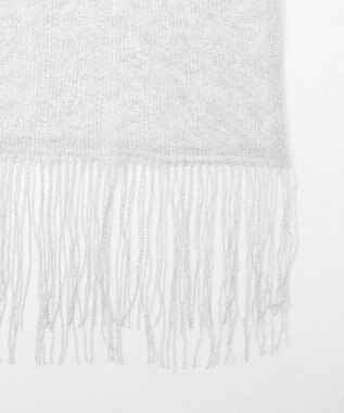 ANY SIS ラメジャカード ショール シルバー