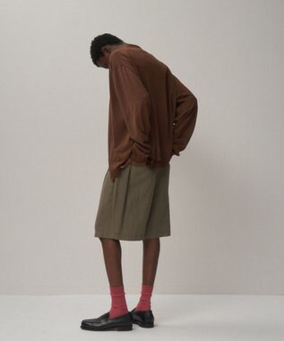 ATON FINE ICE COTTON | Vネックカーディガン - UNISEX CAMEL