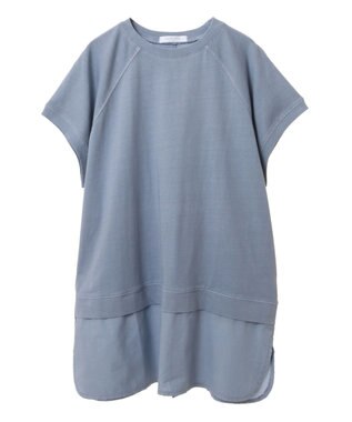 Green Parks ピグメントフレンチスリーブチュニック Sax