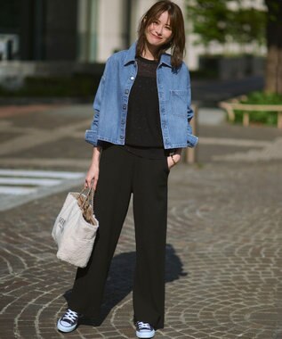 23区 【見上愛さん着用/RED CARD TOKYO×23区】クロップド デニム ジャケット ライトブルー