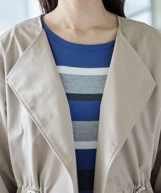 Tiaclasse L 着流しパフスリーブコート グレージュ