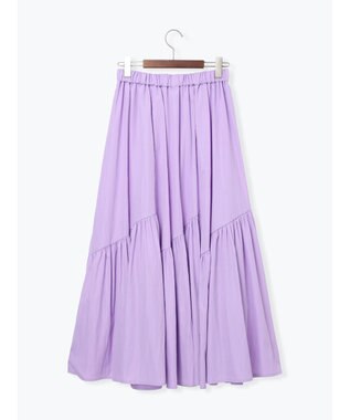 Te chichi マットタフタバイヤスティアードスカート ラベンダー