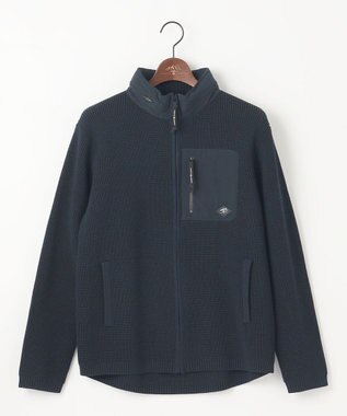JOSEPH ABBOUD MOUNTAIN 【イージーケア/速乾性/ライナードッキング対応・軽量糸使用】 コンビジップ ブルゾン ネイビー系