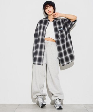 WEGO 【ユニセックス着用アイテム/綿100%/MLサイズ展開】別注NEW　JACKオンブレチェックシャツ（S） ブラックチェック1