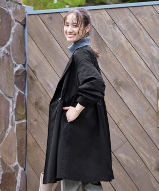 Tiaclasse L 着流しパフスリーブコート ブラック