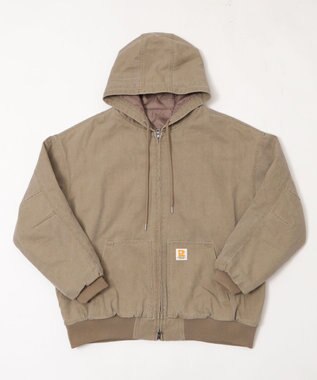 WEGO ワーカーズキルトフードブルゾン ベージュ