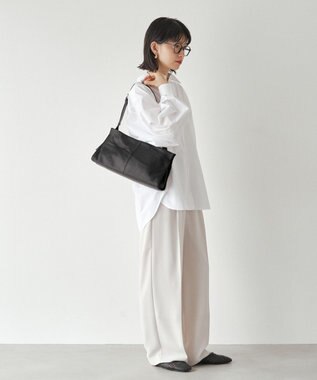 russet 【2025AW新作】レザー横長ショルダーバッグ(CE-1628)