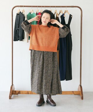 CRAFT STANDARD BOUTIQUE キナリノコラボ/洗える2wayモールニットベスト/24AW Orange