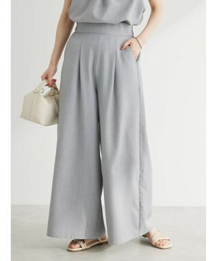 Green Parks ・ＥＬＥＮＣＡＲＥ　ＤＵＥ　リネンライクワイドパンツ Gray