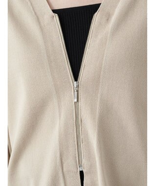 earth music&ecology ＶネックＺＩＰカーディガン Beige