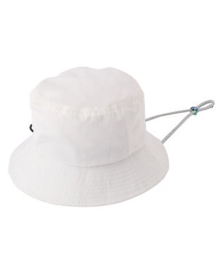MOONBAT 【WEB限定】バケットハット 撥水加工 あご紐付き サイズ調整可 オフホワイト
