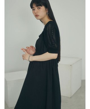 Green Parks ａ．バックオープンキャミワンピース Black