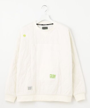 PW CIRCULUS 【MEN】中綿キルトスウェット ホワイト系