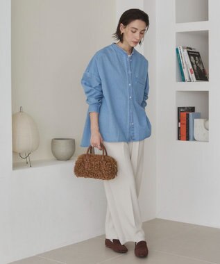WEGO 【ANGIE VINTAGE】オーバーサイズデニムシャツ サックス