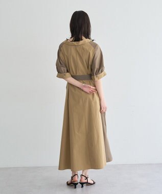 YECCA VECCA ベルト付きスキッパーシャツワンピース Beige