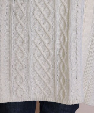 Tiaclasse アラン柄ニットチュニックワンピース アイボリー