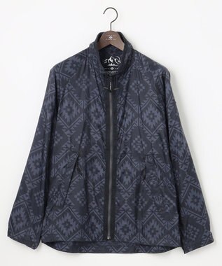 JOSEPH ABBOUD MOUNTAIN 【UNISEX】ポケッタブル ネイティブモチーフリップブルゾン ネイビー系7