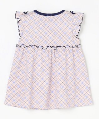 組曲 KIDS 【80-100㎝】 サマーチェックチュニック ピンク