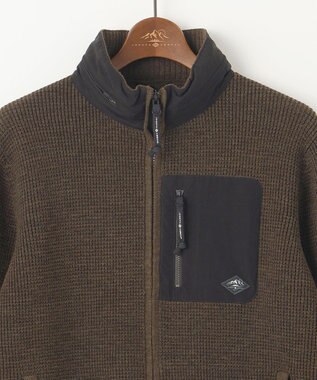 JOSEPH ABBOUD MOUNTAIN 【イージーケア/速乾性/ライナードッキング対応・軽量糸使用】 コンビジップ ブルゾン ダークブラウン系