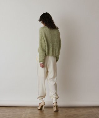 GRACE CONTINENTAL フィルムヤーンニットトップ ライトグリーン