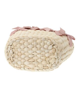 Maison de FLEUR パールハンドルメイズリボンカゴバッグ Pink