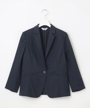 J.PRESS LADIES 【セットアップ対応・洗える・撥水・防汚】コットンFITTYシャーク テーラード ジャケット ネイビー系