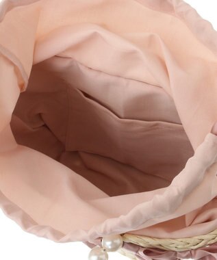 Maison de FLEUR パールハンドルメイズリボンカゴバッグ Pink