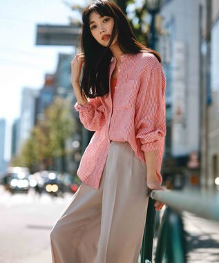 23区 S 【Oggi6月号掲載/新色追加】オーガニック コットンリブ タンクトップ オレンジ系