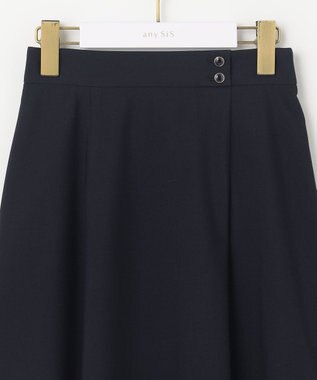 ANY SIS S 【低身長企画】ライトドビー スカート ネイビー
