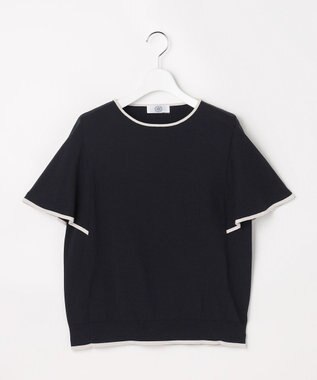  COOL MINT COTTON POLYESTER フレアスリーブ ニット プルオーバー