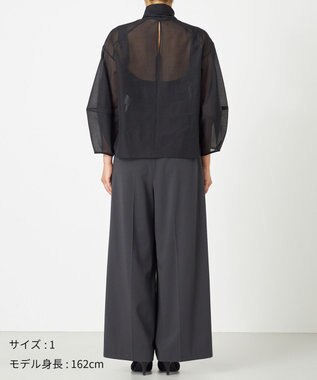 NAVE 【Nave・手洗い可】オーガンジーブラウス ブラック系