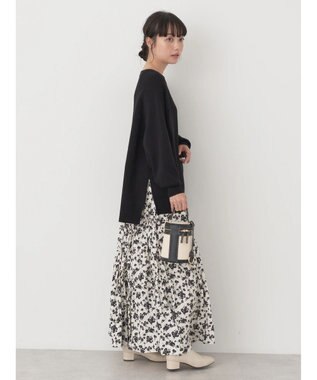 earth music&ecology サイドスリットルーズチュニック Black