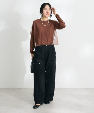 CRAFT STANDARD BOUTIQUE チュールレイヤートップス Brown