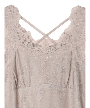 earth music&ecology 総レースキャミソール Beige