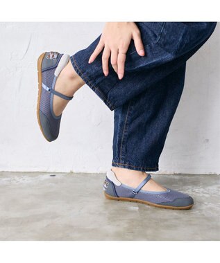 MODE ET JACOMO <MODE ET JACOMO>ストラップバレエスニーカー ブルー