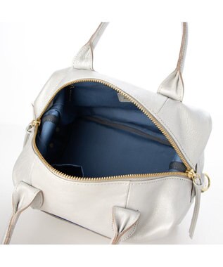 UNBILLION perche 姫路エアリーレザー2wayボストンバッグS シルバー