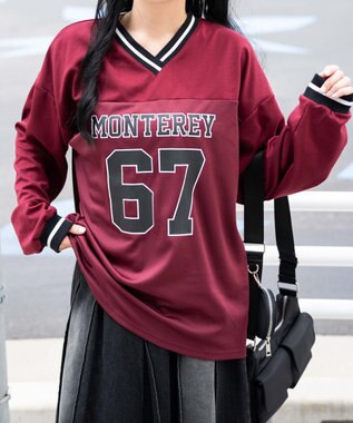 WEGO ナンバリングキリカエプルオーバー ワイン