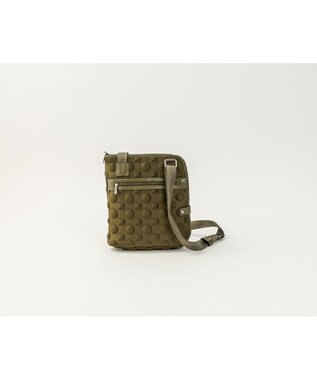 MIYABIYA 【撥水加工】La quoh with kirakaracho 南蛮七宝エンボスボンディング B5ショルダー 鶯(カーキ)