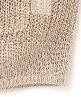 BEIGE， OPTICAL / ニットパーカー Flax