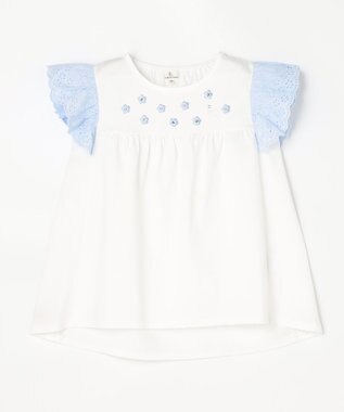 組曲 KIDS 【80-100㎝】 petit fleur エンブロイダリーチュニック オフホワイト