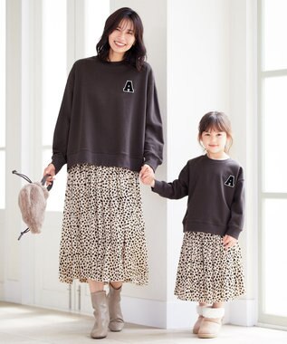 ANY KIDS 刺繍トレーナー グレー